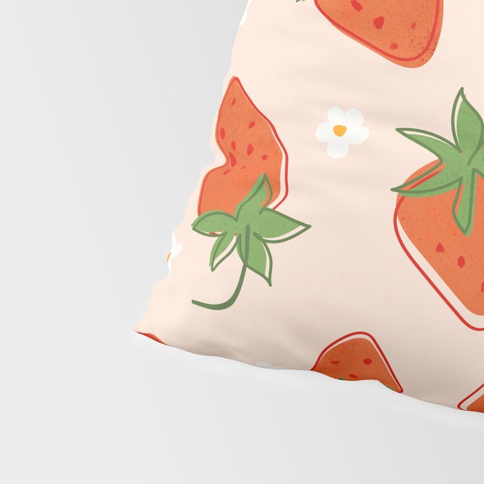 Red Strawberries Pattern Pillow Sham Gallery Image 4