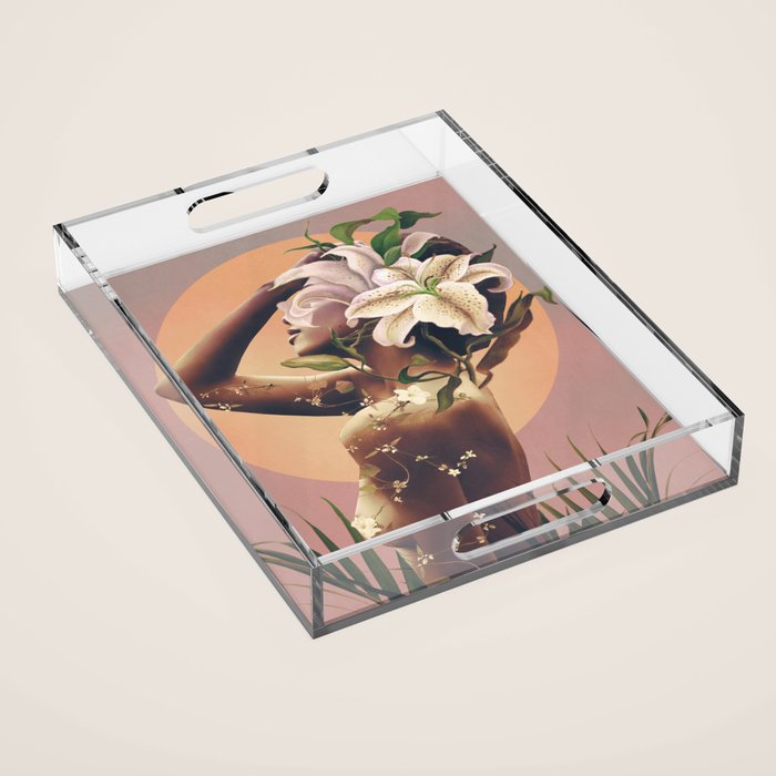 Floral beauty 3 Acrylic Tray Gallery Image 1
