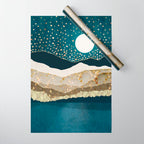 Starlit Mountain Lake Wrapping Paper Gallery Image 1