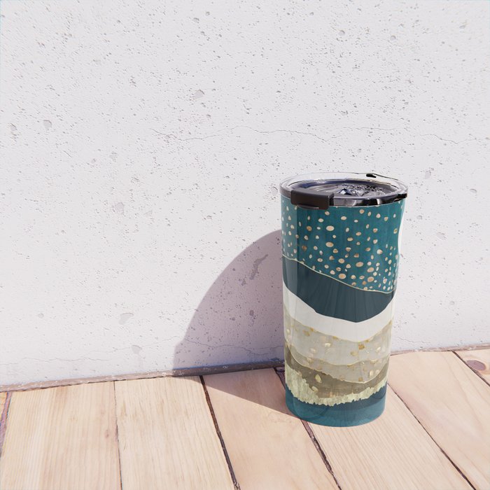 Starlit Mountain Lake Travel Mug Gallery Image 4