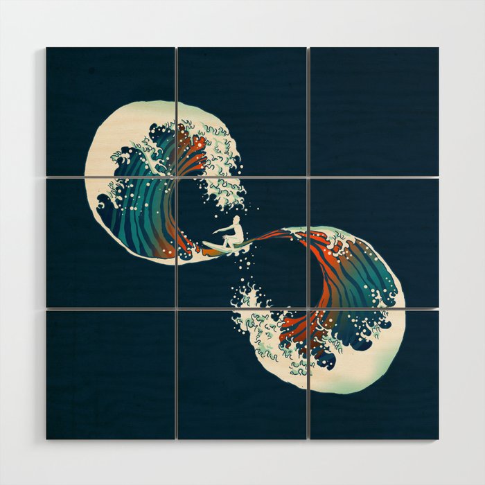 The Wave is forever Wood Wall Art Gallery Image 1