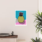 Grindage - pineapple fruit tropical pattern memphis style art print bright neon 1980 1980's 80's 80s Poster Gallery Image 2