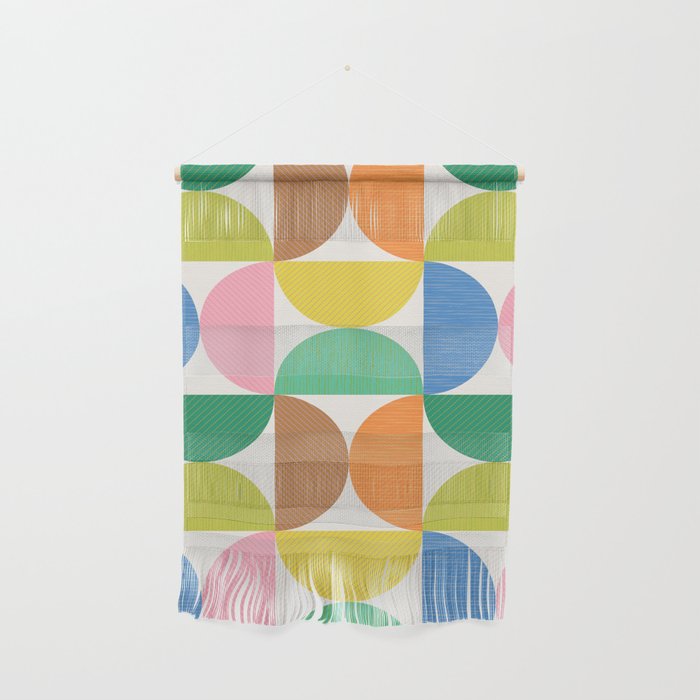 Mid Century Modern Shapes - Multi Color Wall Hanging Gallery Image 1