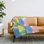 Mid Century Modern Shapes - Multi Color Throw Blanket Gallery Image 1