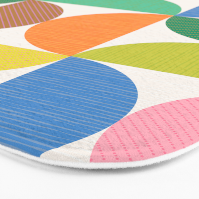 Mid Century Modern Shapes - Multi Color Bath Mat Gallery Image 3
