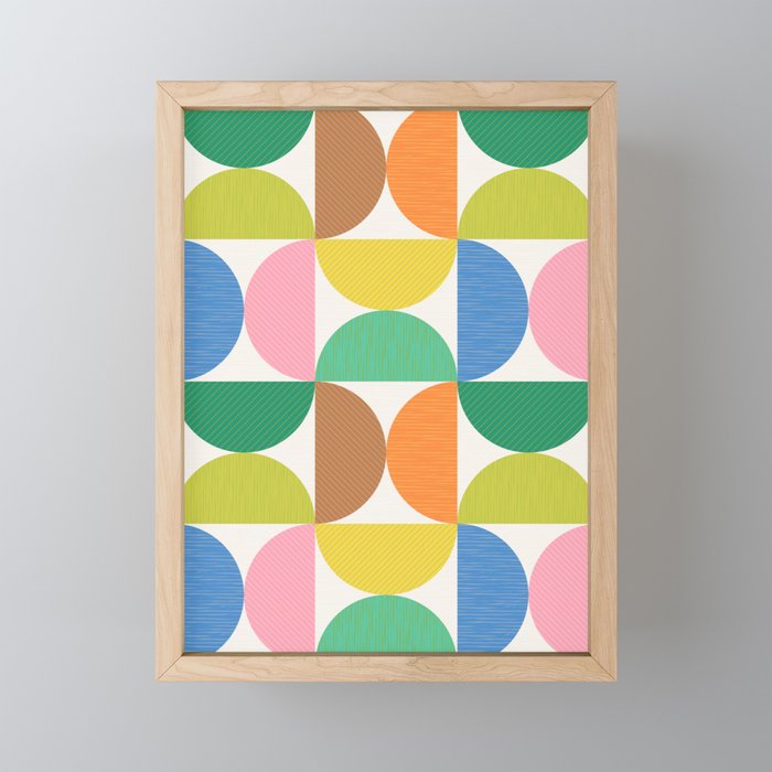 Mid Century Modern Shapes - Multi Color Mini Art Print Gallery Image 1