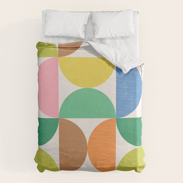 Mid Century Modern Shapes - Multi Color Duvet Cover Gallery Image 6