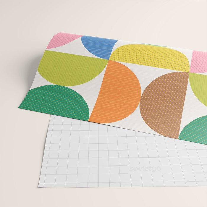 Mid Century Modern Shapes - Multi Color Wrapping Paper Gallery Image 2