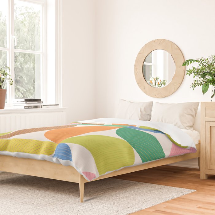 Mid Century Modern Shapes - Multi Color Duvet Cover Gallery Image 2