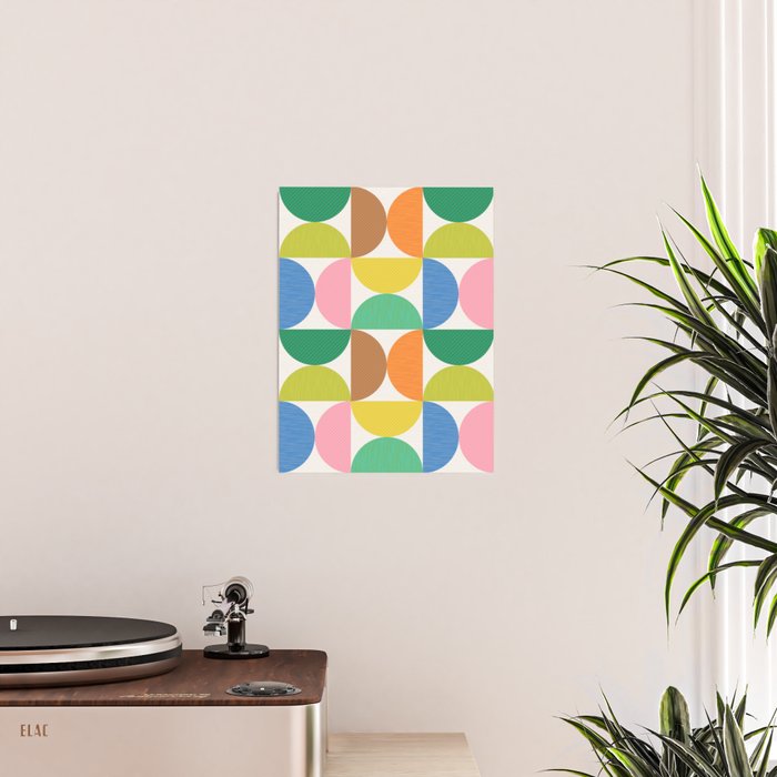 Mid Century Modern Shapes - Multi Color Poster Gallery Image 2
