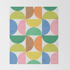 Mid Century Modern Shapes - Multi Color Throw Blanket Gallery Image 2