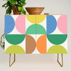 Mid Century Modern Shapes - Multi Color Credenza Gallery Image 1