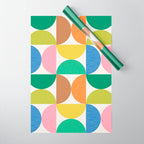 Mid Century Modern Shapes - Multi Color Wrapping Paper Gallery Image 1