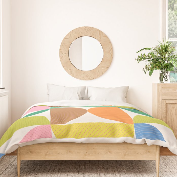 Mid Century Modern Shapes - Multi Color Duvet Cover Gallery Image 3