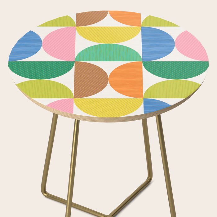 Mid Century Modern Shapes - Multi Color Side Table Gallery Image 2
