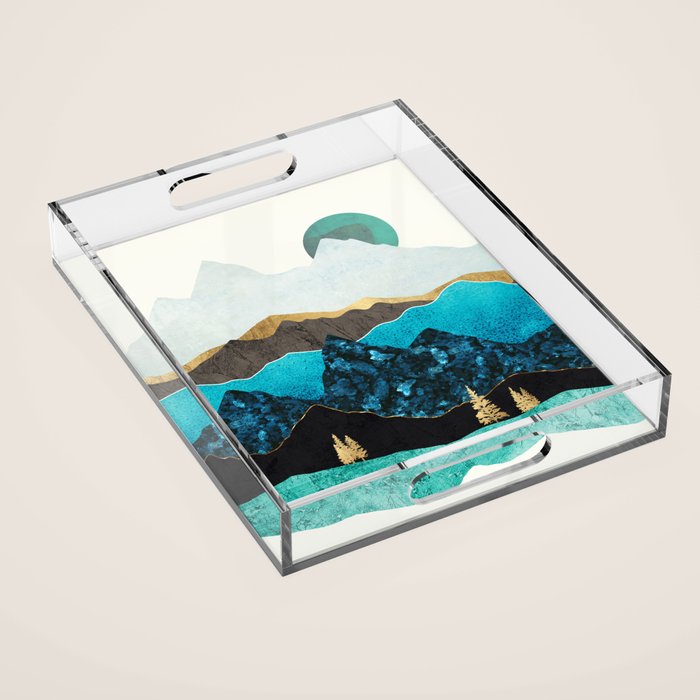 Teal Afternoon Acrylic Tray Gallery Image 1