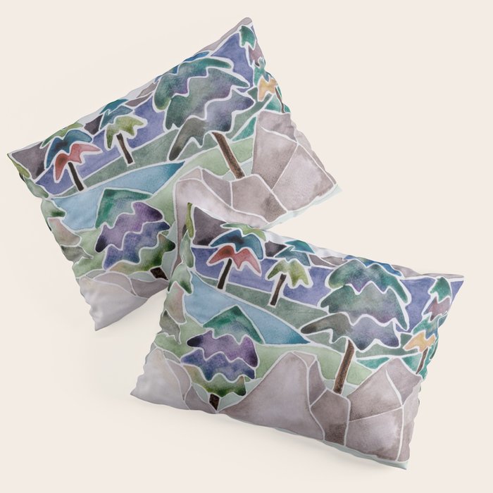 Evergreens in the Hills Pillow Sham Gallery Image 1