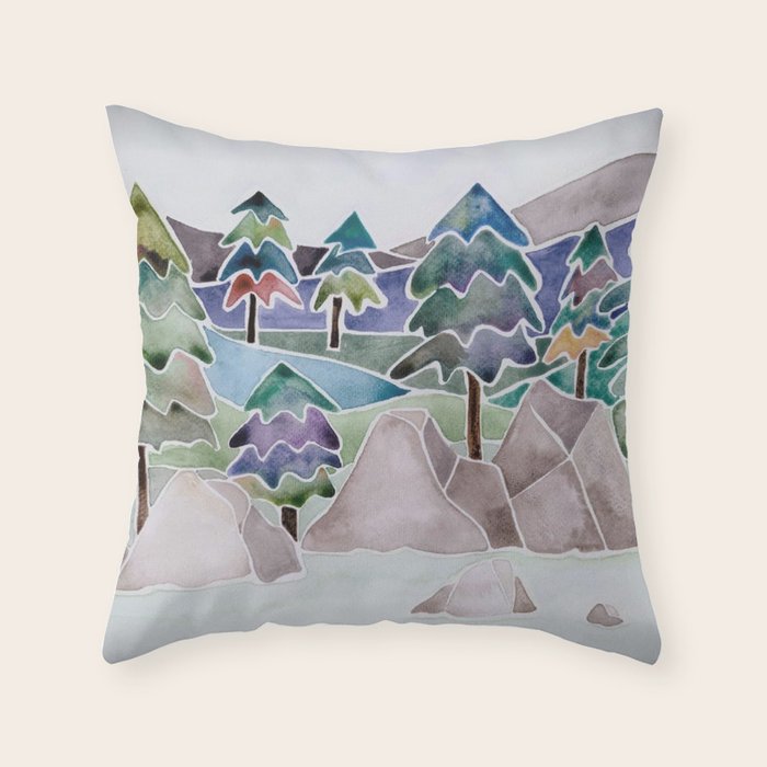 Evergreens in the Hills Throw Pillow Gallery Image 6