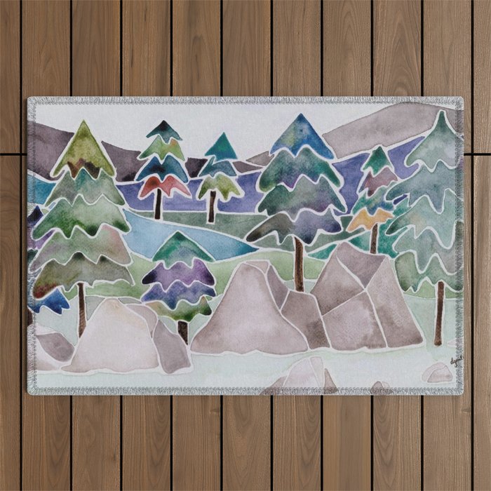 Evergreens in the Hills Outdoor Rug Gallery Image 1