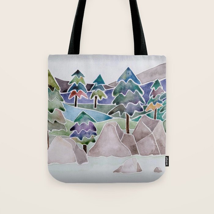 Evergreens in the Hills Tote Bag Gallery Image 1