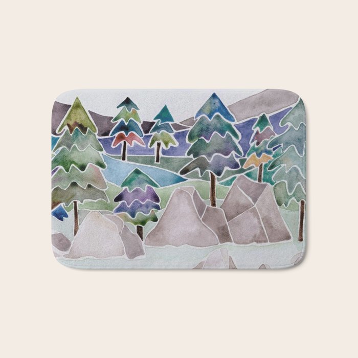 Evergreens in the Hills Bath Mat Gallery Image 1