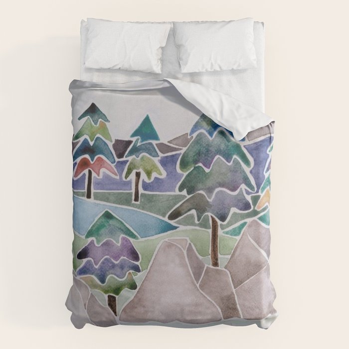 Evergreens in the Hills Duvet Cover Gallery Image 6