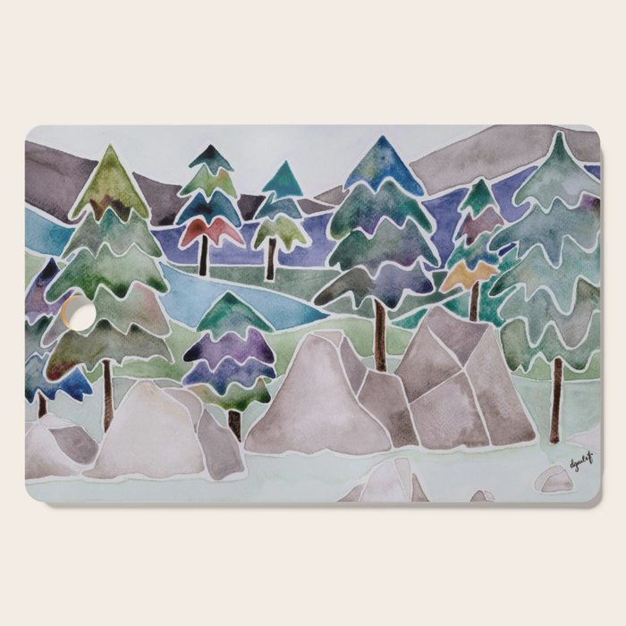 Evergreens in the Hills Cutting Board Gallery Image 1