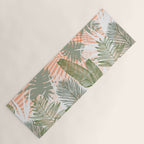 Abstract tropical plants pastel Yoga Mat Gallery Image 1