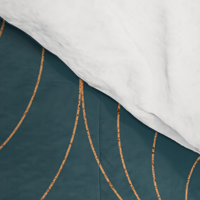 Copper Art Deco on Emerald Comforter Gallery Image 4