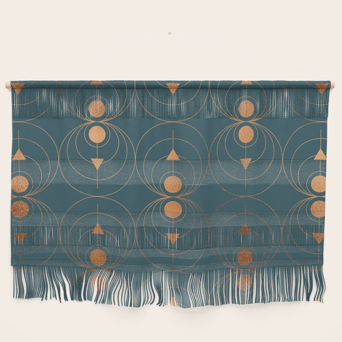 Copper Art Deco on Emerald Wall Hanging Gallery Image 1