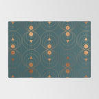 Copper Art Deco on Emerald Rug Gallery Image 2