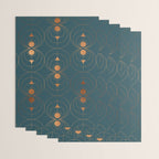 Copper Art Deco on Emerald Wrapping Paper Gallery Image 3