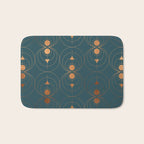 Copper Art Deco on Emerald Bath Mat Gallery Image 1