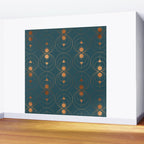 Copper Art Deco on Emerald Wall Mural Gallery Image 2