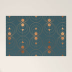 Copper Art Deco on Emerald Welcome Mat Gallery Image 1