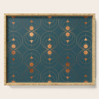 Copper Art Deco on Emerald Serving Tray Gallery Image 1
