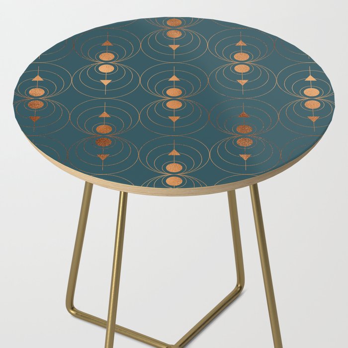 Copper Art Deco on Emerald Side Table Gallery Image 2