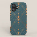 Copper Art Deco on Emerald iPhone Case Gallery Image 1