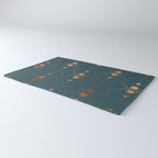 Copper Art Deco on Emerald Rug Gallery Image 3