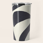Abstract botanical - black  Travel Mug Gallery Image 1