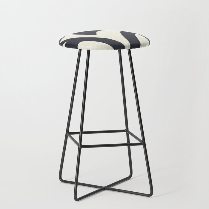 Abstract botanical - black  Stool Gallery Image 1