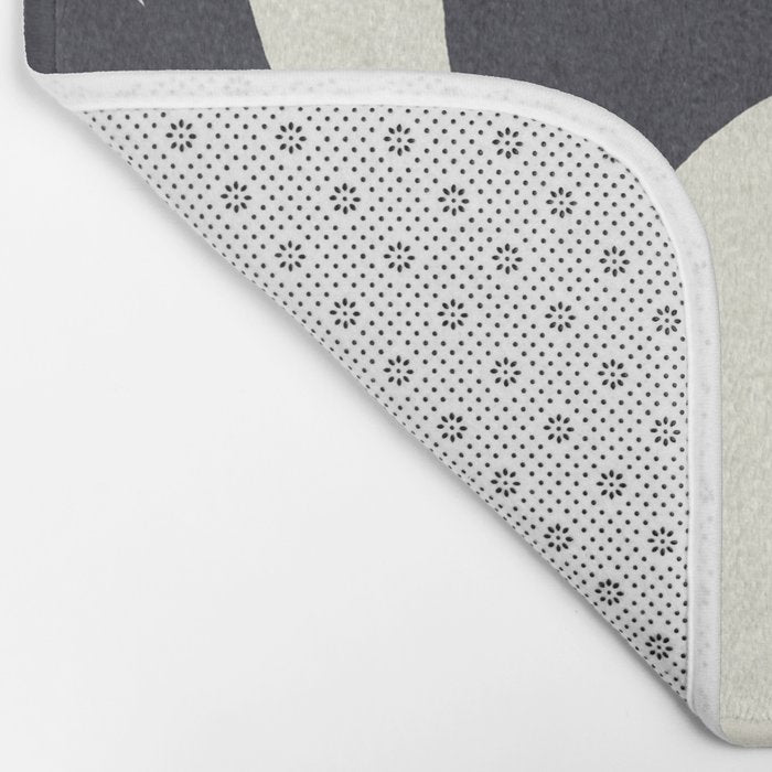 Abstract botanical - black  Bath Mat Gallery Image 2