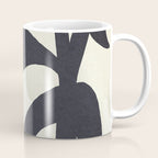 Abstract botanical - black  Coffee Mug Gallery Image 1