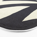 Abstract botanical - black  Bath Mat Gallery Image 3