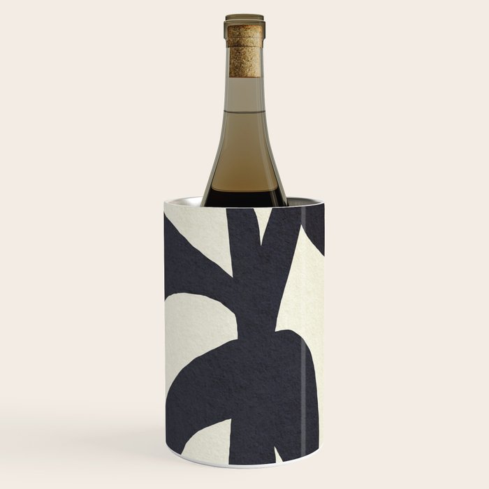 Abstract botanical - black  Wine Chiller Gallery Image 3