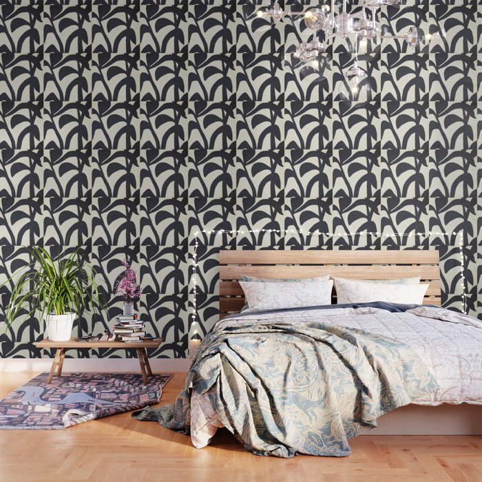 Abstract botanical - black  Wallpaper Gallery Image 3