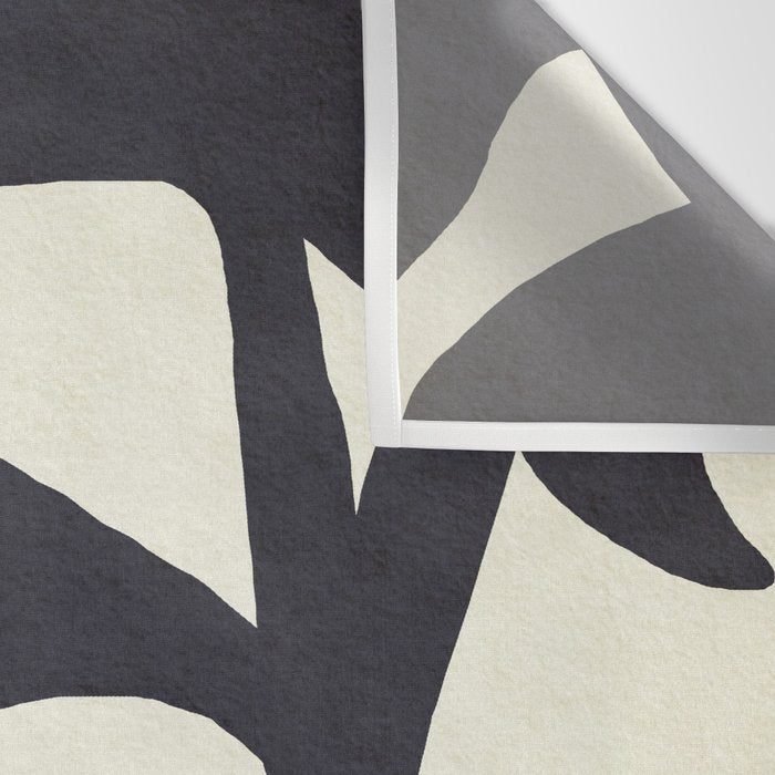 Abstract botanical - black  Wall Tapestry Gallery Image 3