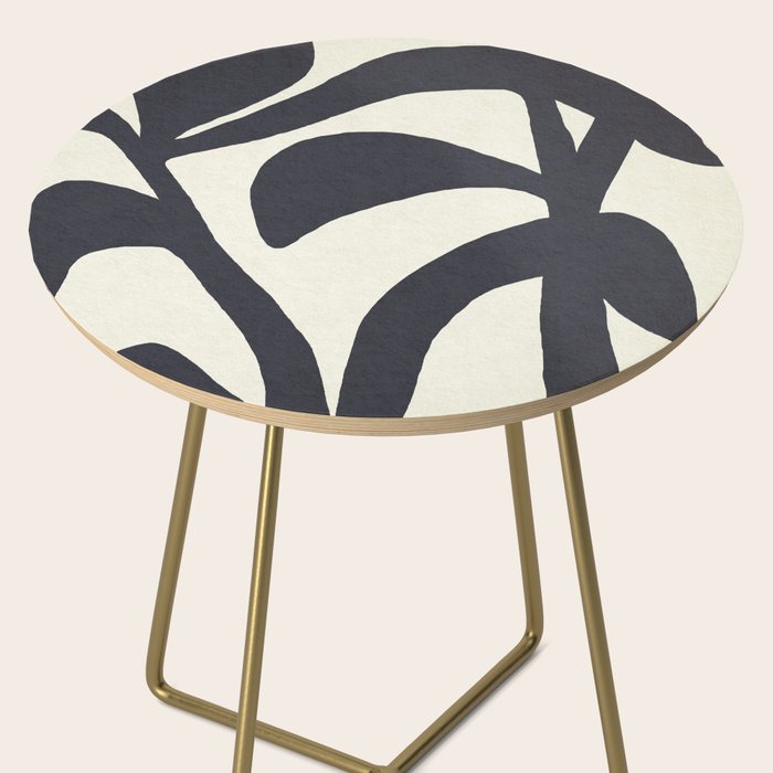 Abstract botanical - black  Side Table Gallery Image 2