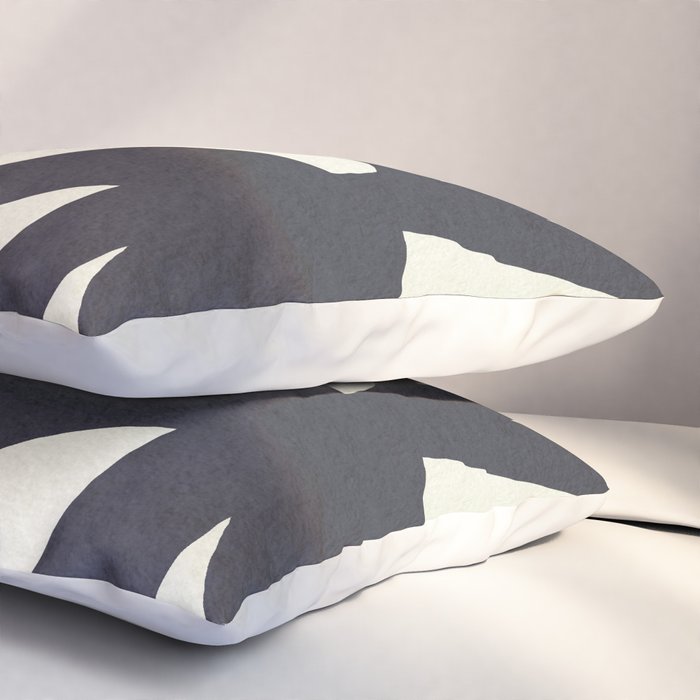 Abstract botanical - black  Pillow Sham Gallery Image 3
