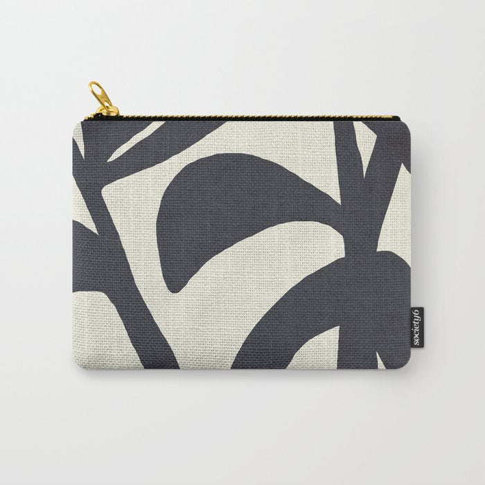 Abstract botanical - black  Carry All Pouch Gallery Image 1